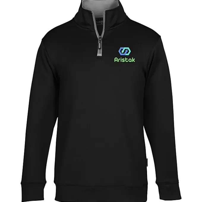 Contrast Zipper Performance 1/4-Zip Pullover