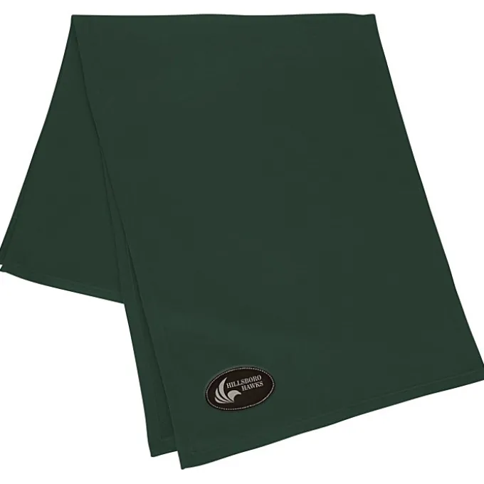 Core Fleece Sweatshirt Blanket - 50 inches x 60 inches - Laser Engraved Patch