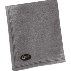 Core Fleece Sweatshirt Blanket - 50 inches x 60 inches - Laser Engraved Patch