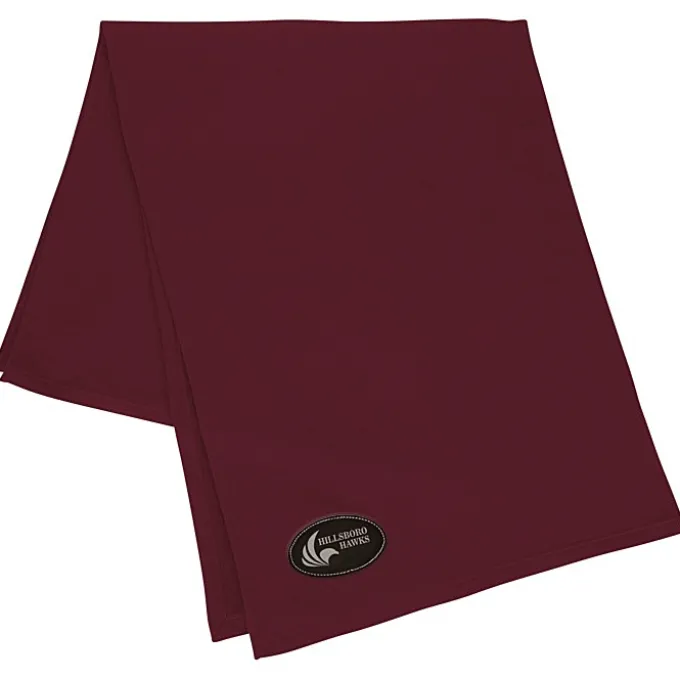 Core Fleece Sweatshirt Blanket - 50 inches x 60 inches - Laser Engraved Patch