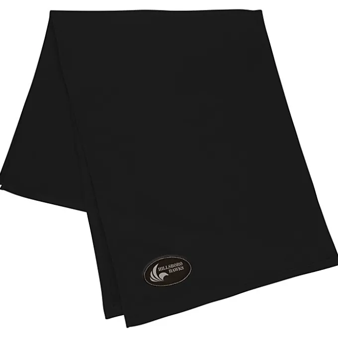 Core Fleece Sweatshirt Blanket - 50 inches x 60 inches - Laser Engraved Patch