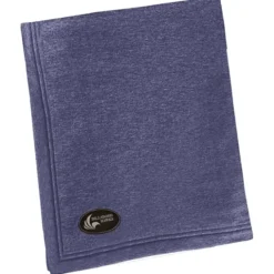 Core Fleece Sweatshirt Blanket - 50 inches x 60 inches - Laser Engraved Patch