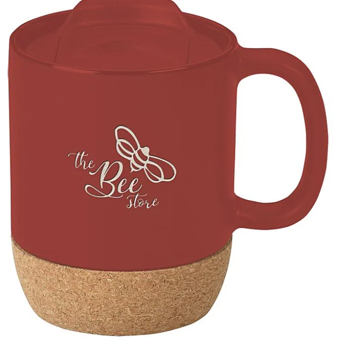 Cork Bottom Ceramic Mug - 12 oz - Laser Engraved