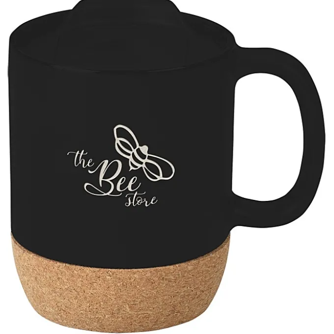 Cork Bottom Ceramic Mug - 12 oz - Laser Engraved