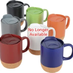 Cork Bottom Ceramic Mug - 12 oz - Laser Engraved