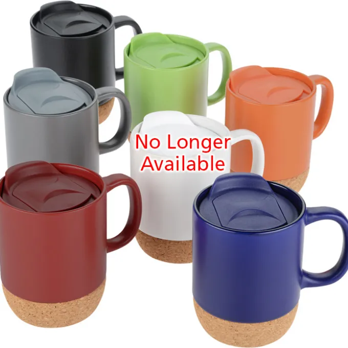 Cork Bottom Ceramic Mug - 12 oz - Laser Engraved