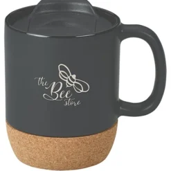 Cork Bottom Ceramic Mug - 12 oz - Laser Engraved