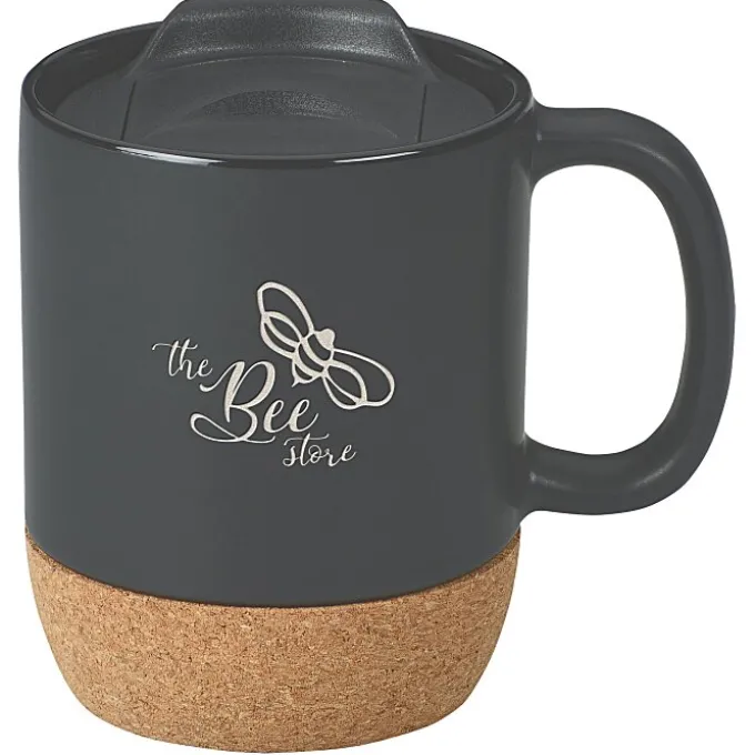 Cork Bottom Ceramic Mug - 12 oz - Laser Engraved