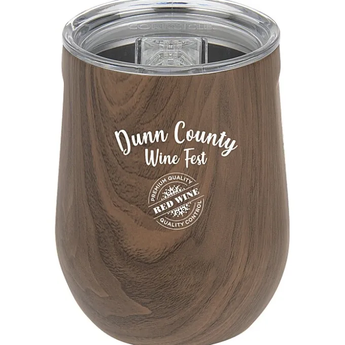 Corkcicle Stemless Wine Cup - 12 oz - Wood