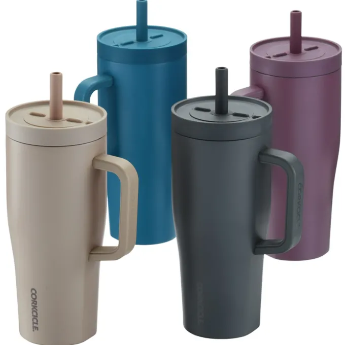Corkcicle Vacuum Cruiser Mug with Straw - 22 oz