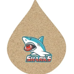 Cork Coaster - Droplet - Full Color