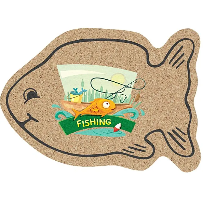 Cork Coaster - Fish - Full Color