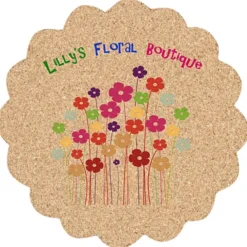 Cork Coaster - Flower - Full Color