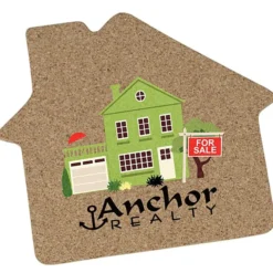Cork Coaster - House - Full Color