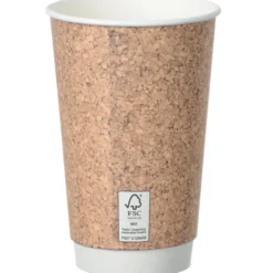Cork Full Color Insulated Paper Cup with Lid - 16 oz.