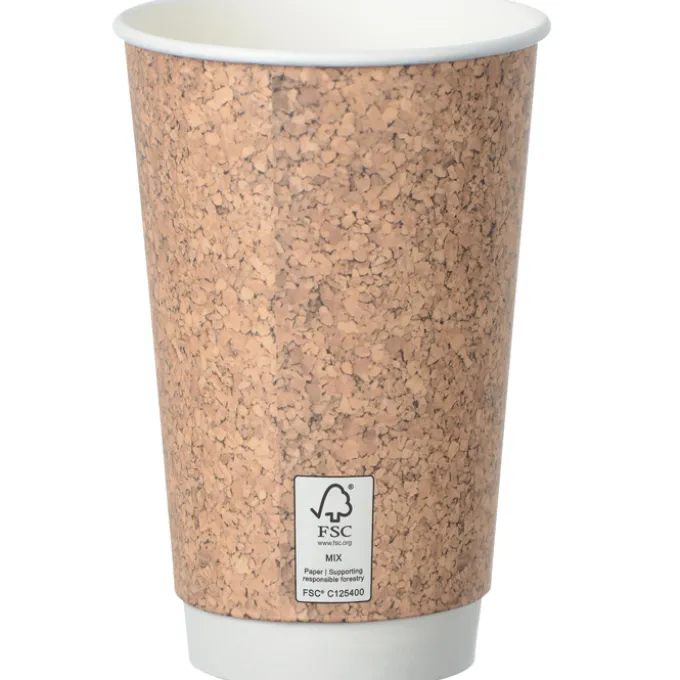Cork Full Color Insulated Paper Cup - 16 oz.