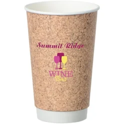 Cork Full Color Insulated Paper Cup - 16 oz.