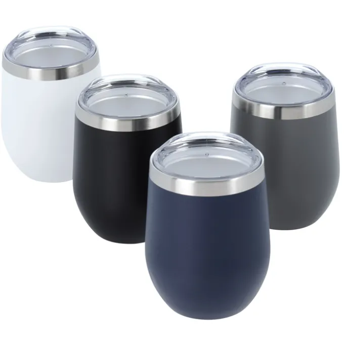 Corzo Vacuum Insulated Wine Cup - 12 oz. - Laser Engraved - 24 hr