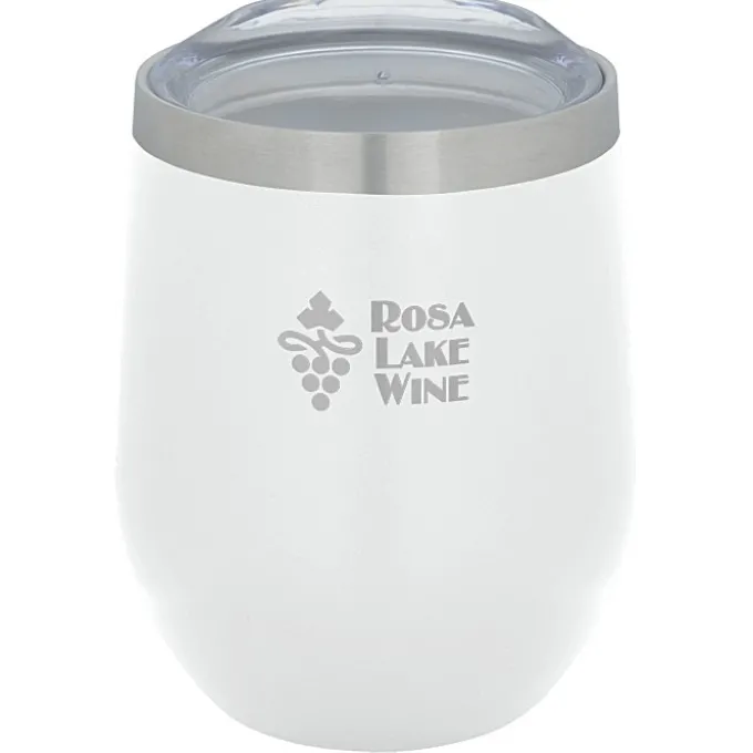 Corzo Vacuum Insulated Wine Cup - 12 oz. - Laser Engraved - 24 hr