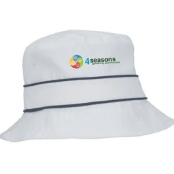 Cotton Bucket Hat with Trim
