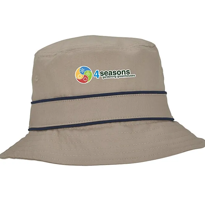 Cotton Bucket Hat with Trim