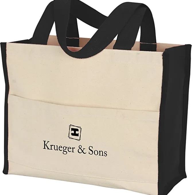 Cotton Gusset 14-oz Accent Box Tote