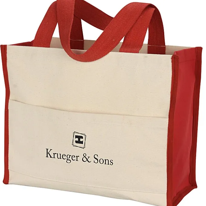 Cotton Gusset 14-oz Accent Box Tote