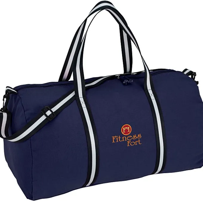 Cotton 22-inch Weekender Duffel - Embroidered