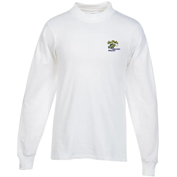 Cotton Mock Turtleneck - White