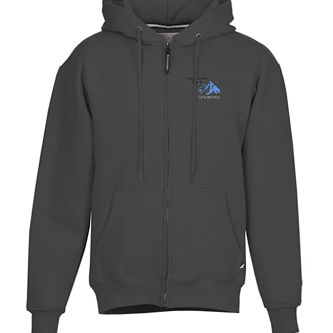 Cotton Rich Zip Front Hoodie - Embroidered
