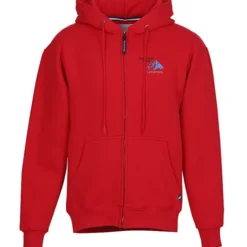 Cotton Rich Zip Front Hoodie - Embroidered