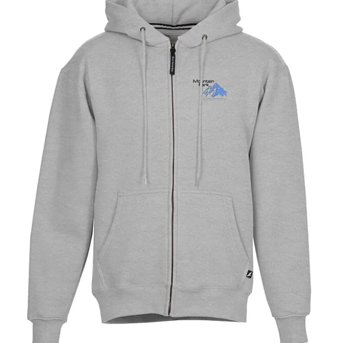 Cotton Rich Zip Front Hoodie - Embroidered