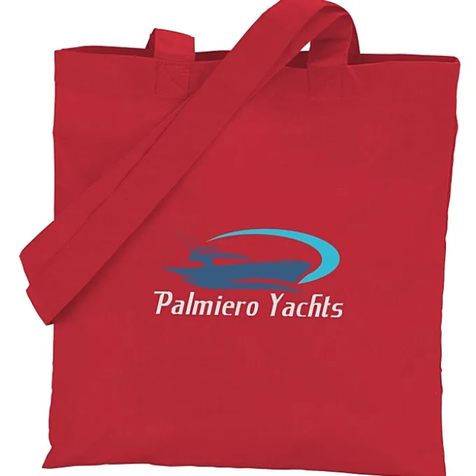 Cotton Sheeting Colored Economy Tote - 12 1/2 inches x 12 inches - Full Color