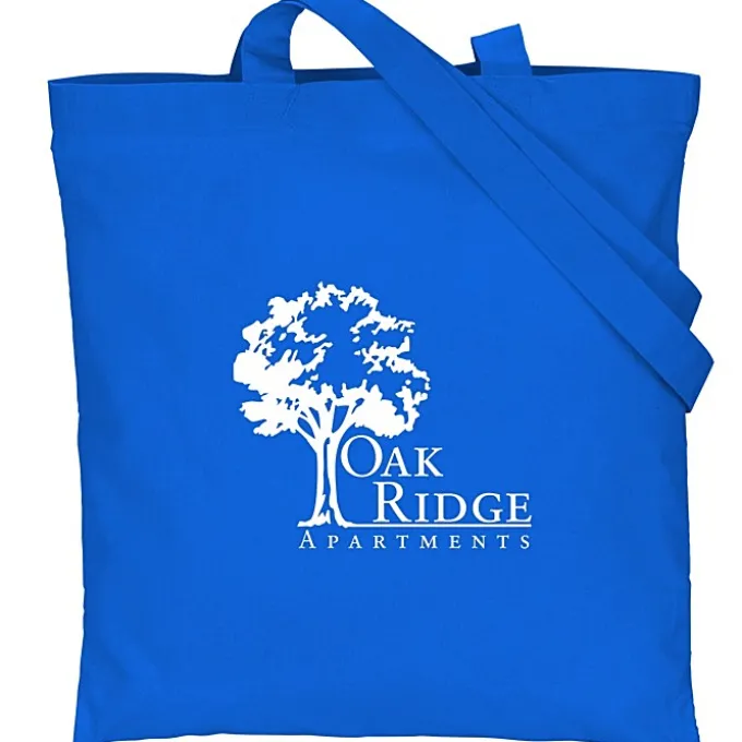 Cotton Sheeting Colored Economy Tote - 15 1/2 inches x 15 inches - 24 hr