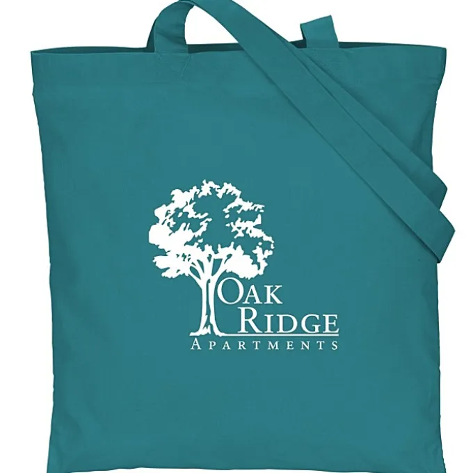 Cotton Sheeting Colored Economy Tote - 15 1/2 inches x 15 inches - 24 hr