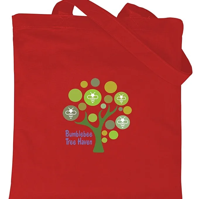 Cotton Sheeting Colored Economy Tote - 15 1/2 inches x 15 inches - Full Color