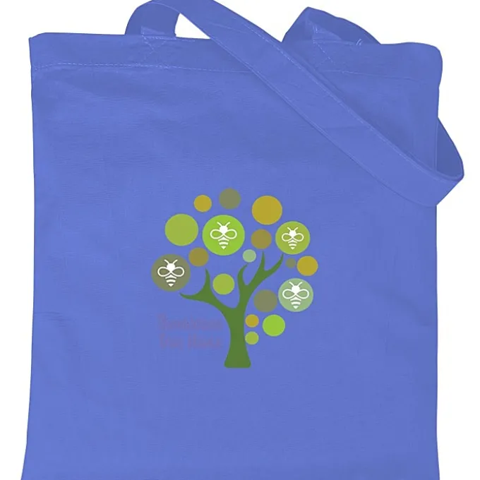 Cotton Sheeting Colored Economy Tote - 15 1/2 inches x 15 inches - Full Color