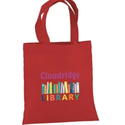 Cotton Sheeting Colored Economy Tote - 9 1/2 inches x 9 inches - Full Color