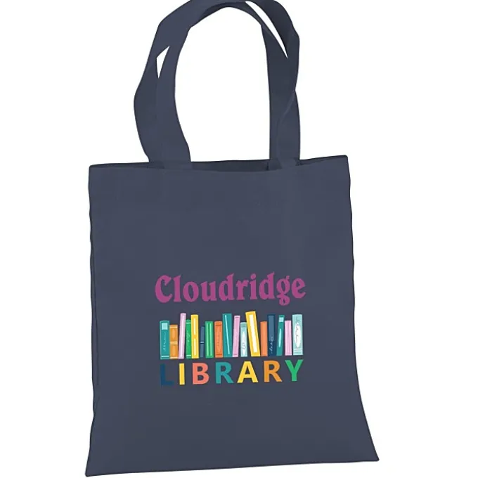 Cotton Sheeting Colored Economy Tote - 9 1/2 inches x 9 inches - Full Color