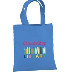 Cotton Sheeting Colored Economy Tote - 9 1/2 inches x 9 inches - Full Color