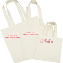 Cotton Sheeting Natural Economy Tote - 15 1/2 inches x 15 inches