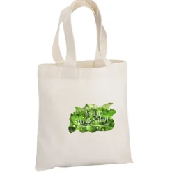 Cotton Sheeting Natural Economy Tote - 9 1/2 inches x 9 inches - Full Color