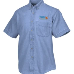 Cotton Short Sleeve Denim Shirt - Men's