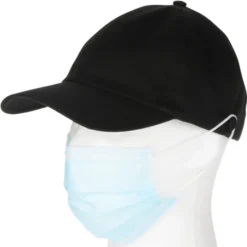 Cotton Twill Low Fit Cap with Face Mask Buttons