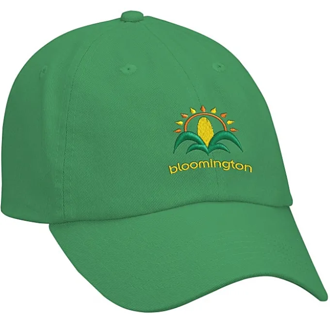 Cotton Washed Cap - Solid - Embroidered