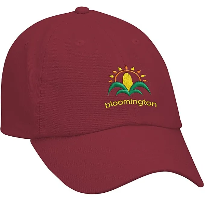 Cotton Washed Cap - Solid - Embroidered