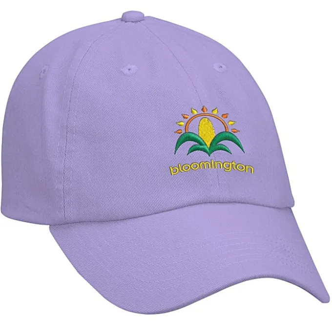 Cotton Washed Cap - Solid - Embroidered