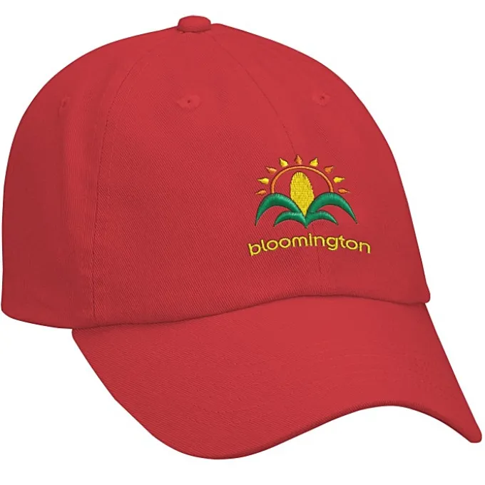 Cotton Washed Cap - Solid - Embroidered