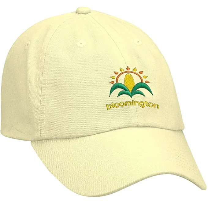 Cotton Washed Cap - Solid - Embroidered