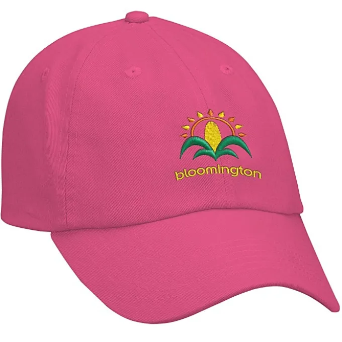 Cotton Washed Cap - Solid - Embroidered